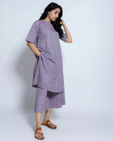 Women Solid Cotton Kurta Set